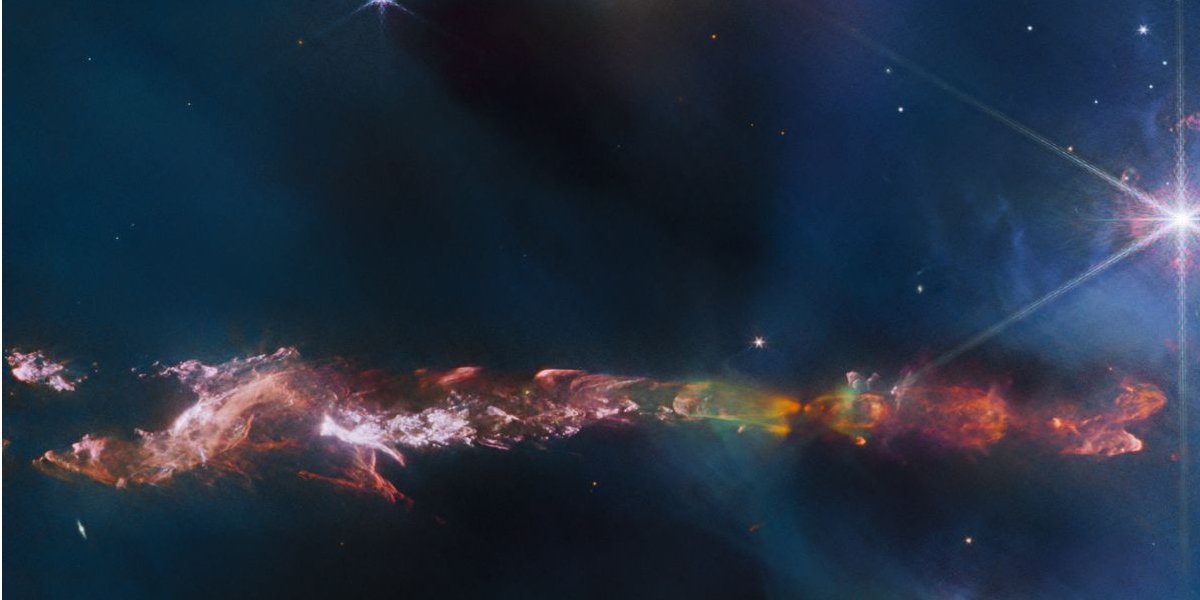 Телескоп запечатлел уникальное зрелище рождения звезды (Фото: ESA/Webb, NASA & CSA, T. Ray (Dublin Institute for Advanced Studies))