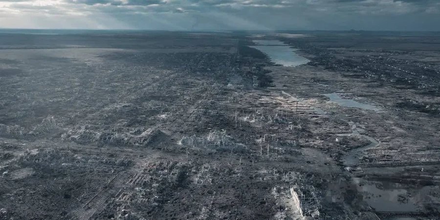 Maryinka, Donetsk region, was completely destroyed (Photo: via Антон Геращенко/Telegram)
