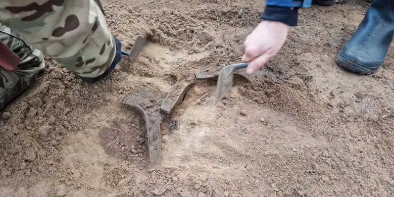 Топоры находились совсем неглубоко (Фото: Надлесництво Старогард)