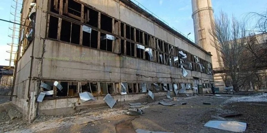Kurakhivska TPP after the shelling on February 9, 2023 (Photo: Telegram channel Курахове без паніки)