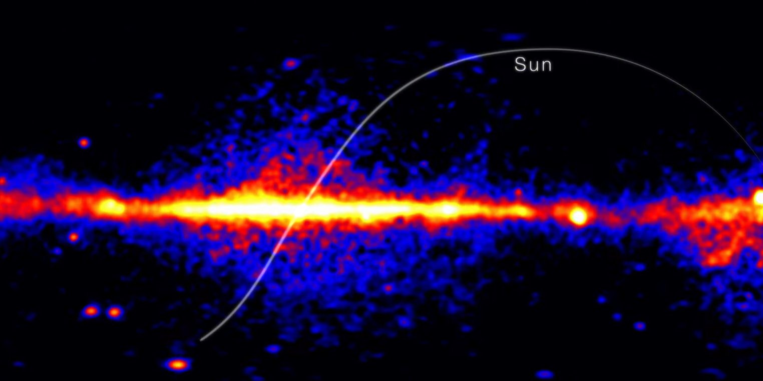 Гамма-излучение нашей галактики (Фото: NASA /SciTech Daily/ youtube)