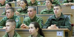 Курсанти Військового інституту КНУ ім. Тараса Шевченка (Фото:Військовий інститут КНУ імені Тараса Шевченка via Facebook)