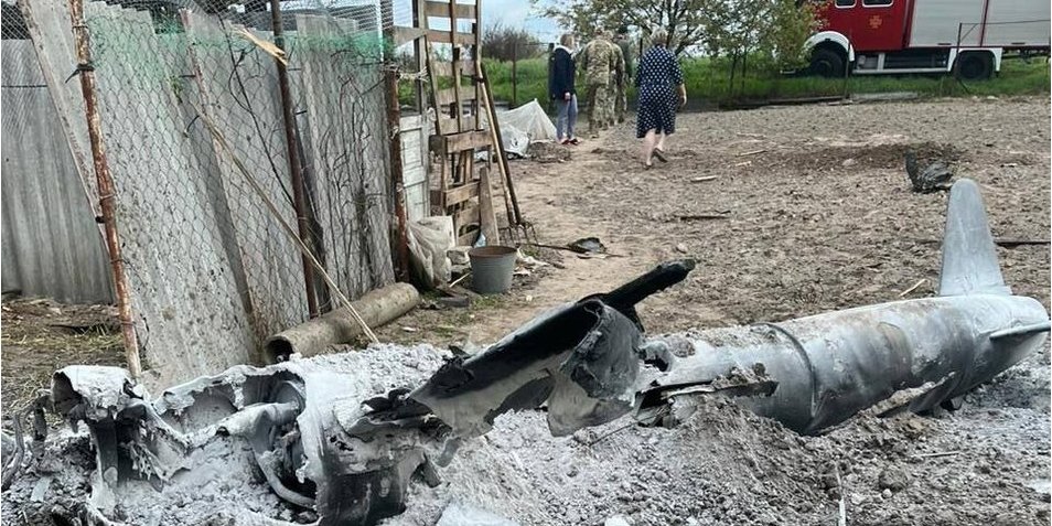 Ракета Х-55, збита в&nbsp;Київській області, травень 2023 року (Фото: Національна гвардія України)