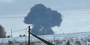 Під Бєлгородом впав російський літак Іл-76 (Фото:https://t.me/kherson_non_fake)