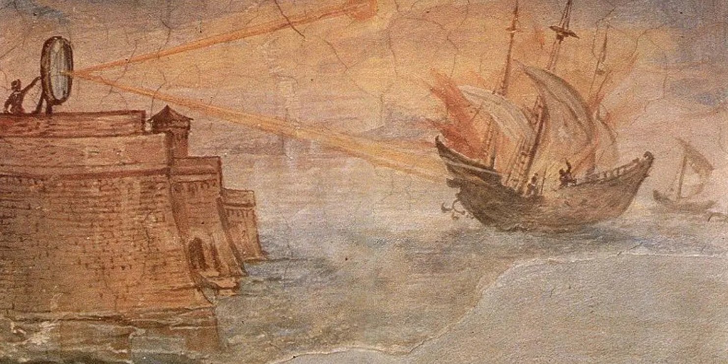 Согласно легендам, луч смерти использовался для уничтожения римских кораблей во время осады Сиракуз (Фото: Общественное достояние)