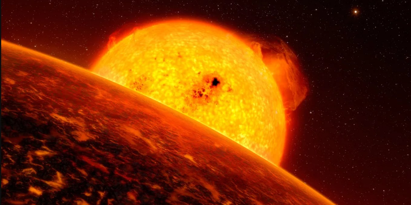 TOI-1347 b находится очень близко к своей звезде (Фото: ESO/L. Кальсада)