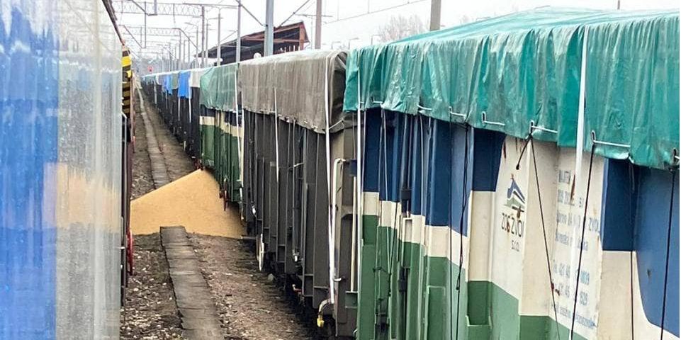 A damaged wagon with Ukrainian grain (Photo: Ministry of Development of Communities, Territories and Infrastructure of Ukraine)
