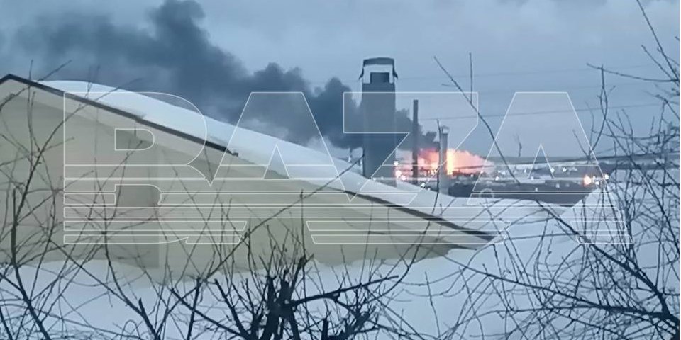 Russia reports an attack on the Lukoil oil base in the Nizhny Novgorod region, March 12, 2024 (Photo: Baza/Telegram)