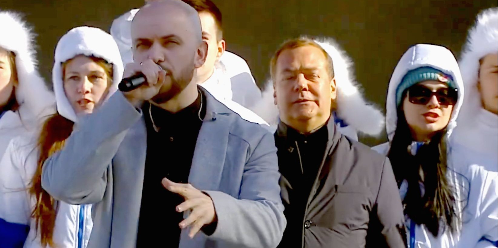 Номер с участием Медведева оказался настоящим позором (Фото: Скриншот видео t.me/chtddd)