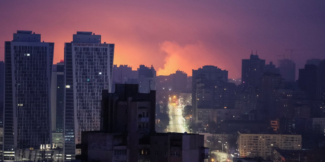 Kyiv during Russian missile strike on March 21 (Photo: REUTERS/Gleb Garanich)