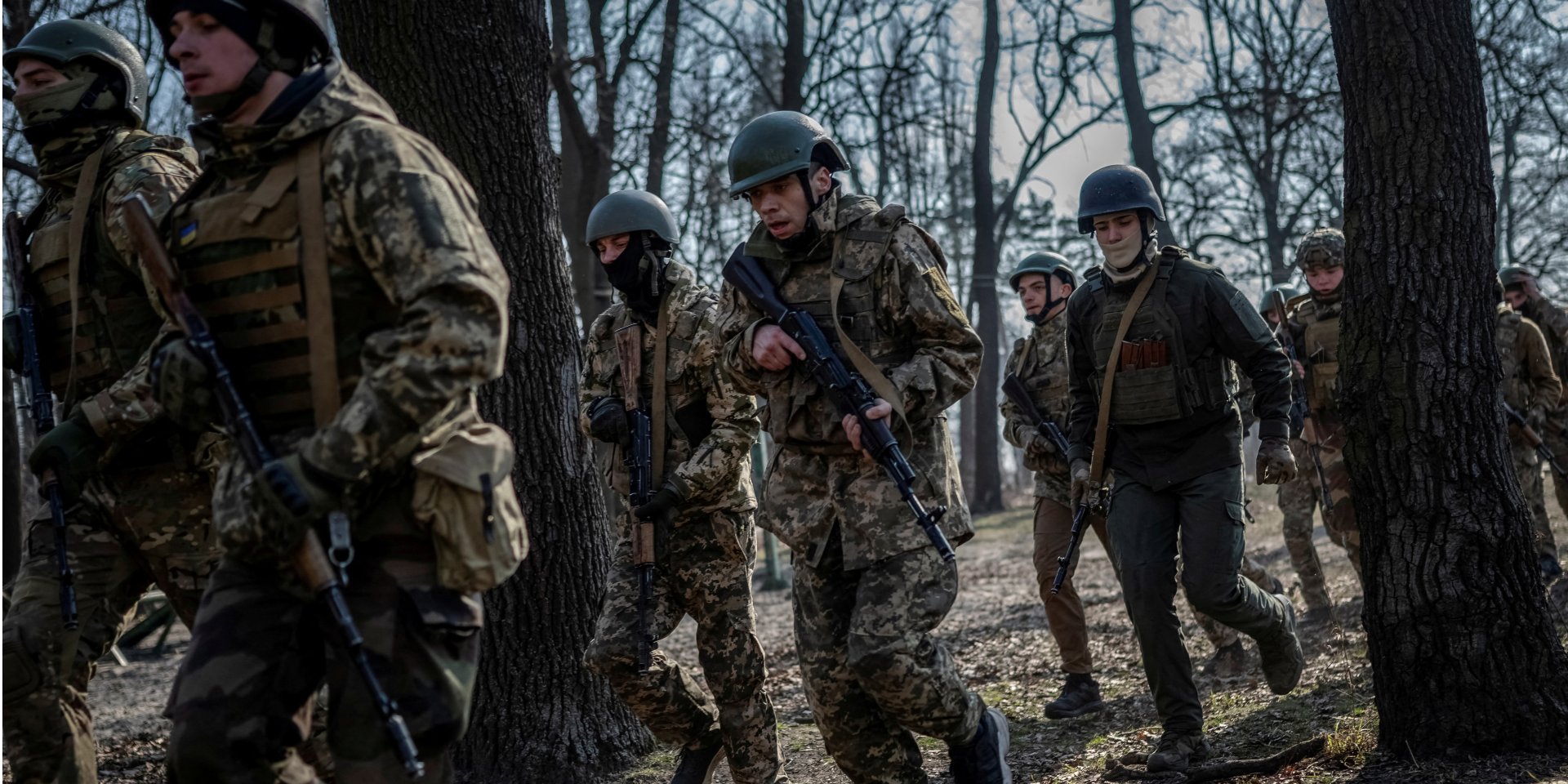 Новобранці 3-ї окремої десантно-штурмової бригади ЗСУ беруть участь у&nbsp;навчаннях в&nbsp;Київській області, березень 2024 року (Фото: REUTERS/Viacheslav Ratynskyi/File Photo)