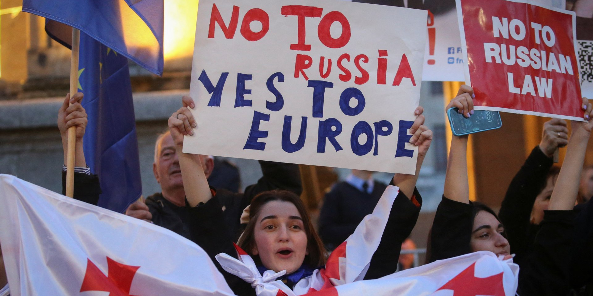 Georgian protests against the 'foreign agent' bill (Photo: REUTERS/Irakli Gedenidze)