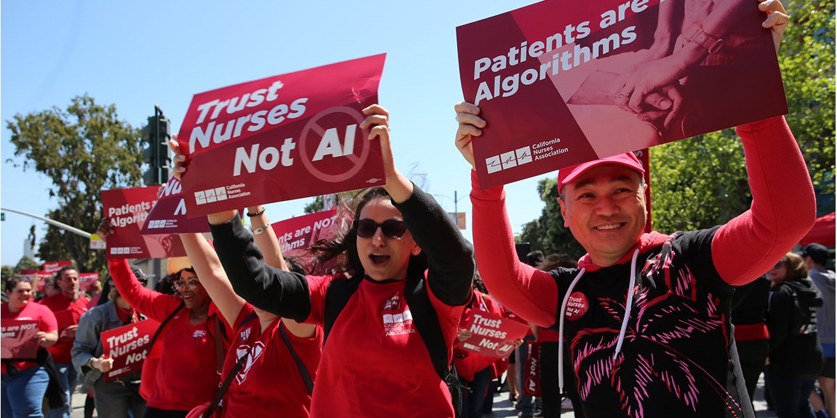ШІ негативно впливає на медсестринську практику (Фото: California Nurses Association)