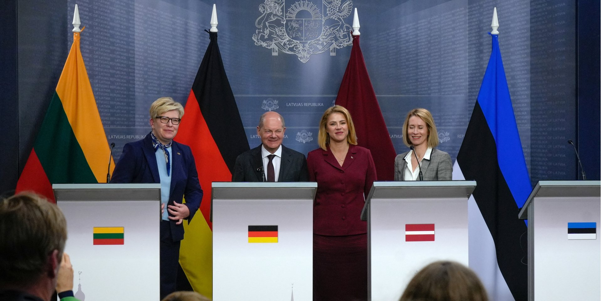Scholz in Riga (Photo: REUTERS/Ints Kalnins)