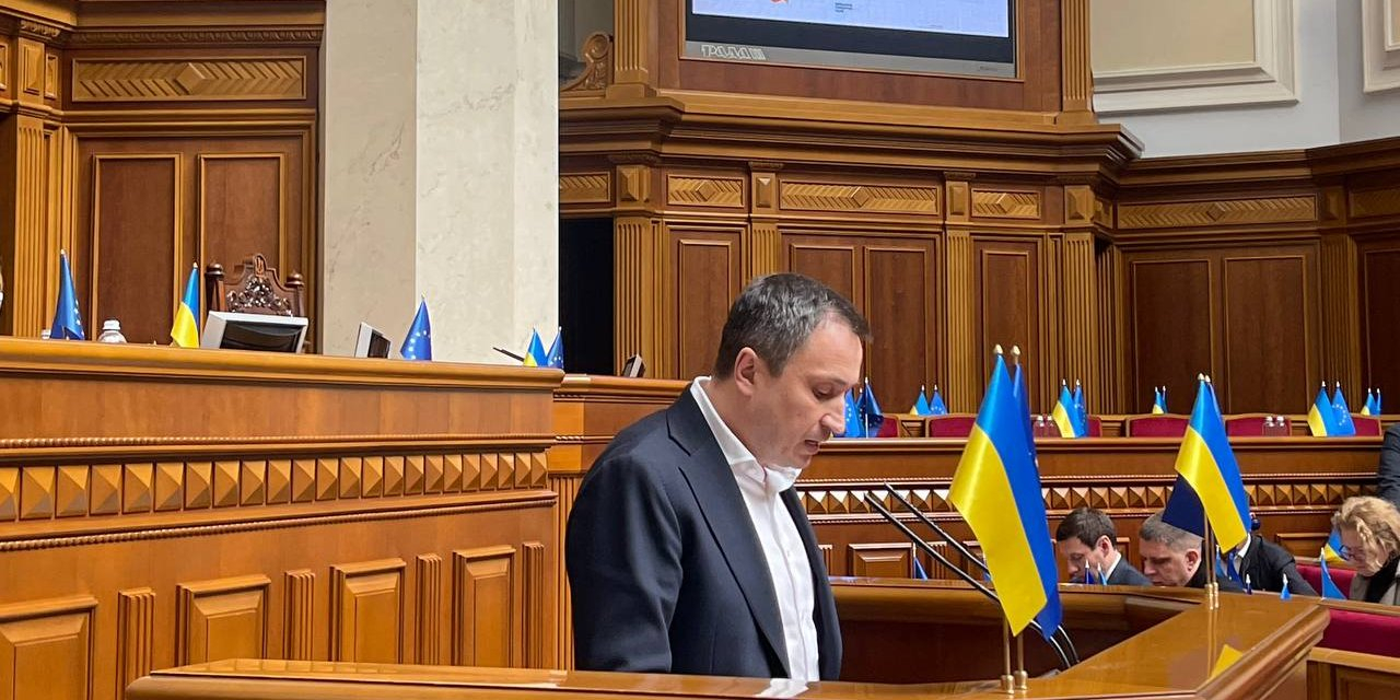 Mykola Solskyi in the parliament on May 9 (Photo: Yaroslav Zheleznyak/Telegram)