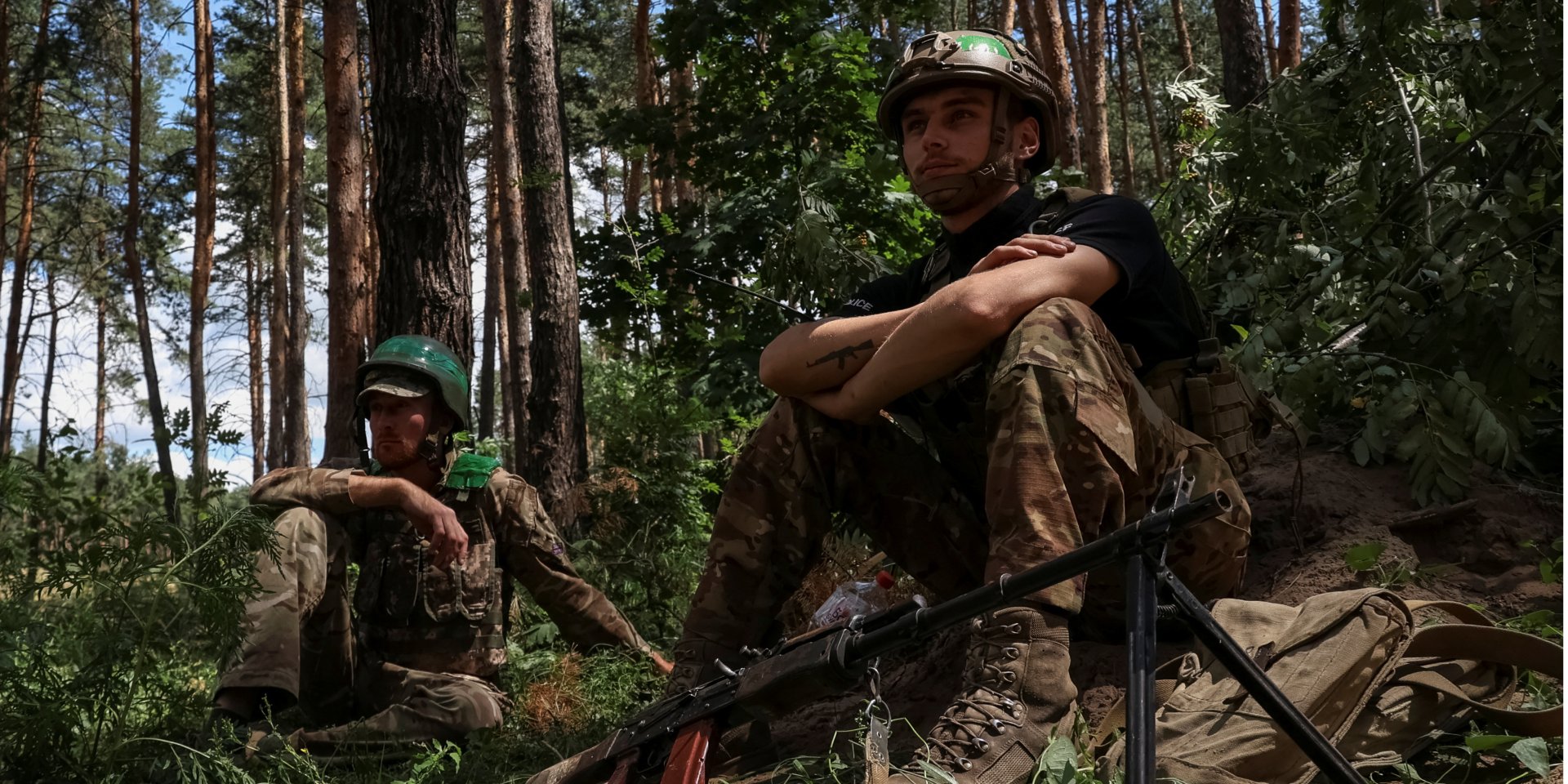 Военнослужащие 14-й ОМБр князь Роман Великий на&nbsp;позициях вблизи Купянска, Харьковская область, 19&nbsp;июля 2023 года (Фото: REUTERS / Sofiia Gatilova)