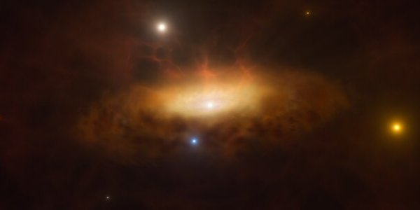 Команда астрономів бачила активацію чорної діри (Фото: ESO)