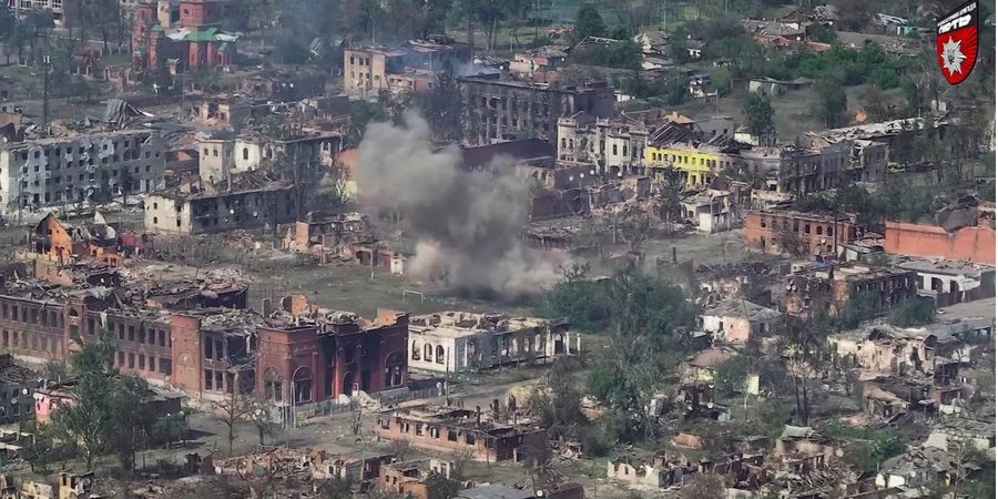 Vovchansk destroyed by Russian shelling on June 2, 2024 (Photo: United Assault Brigade of&nbsp;the National Police of&nbsp;Ukraine Lyut/Handout via REUTERS)