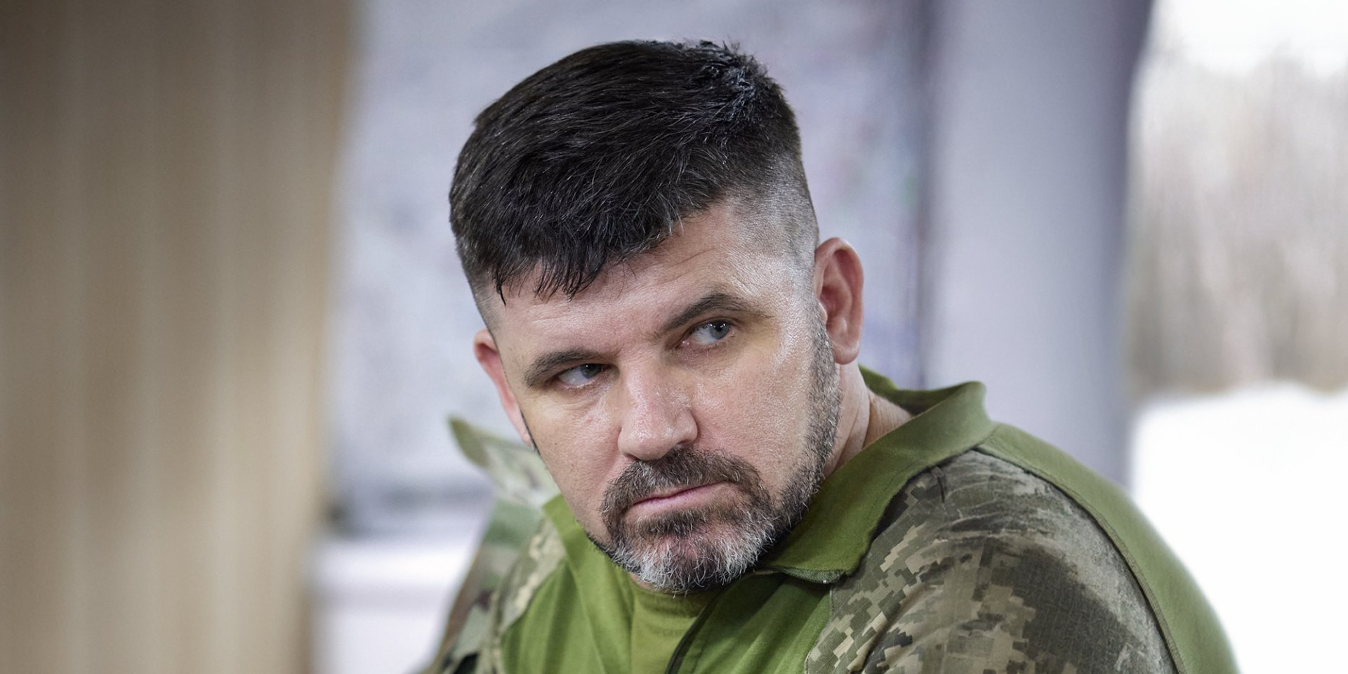 Andriy Hnatov at a meeting in Pokrovsk, during which the president introduced him as the new commander of the Joint Forces of AFU (Photo: ПСОПУ)