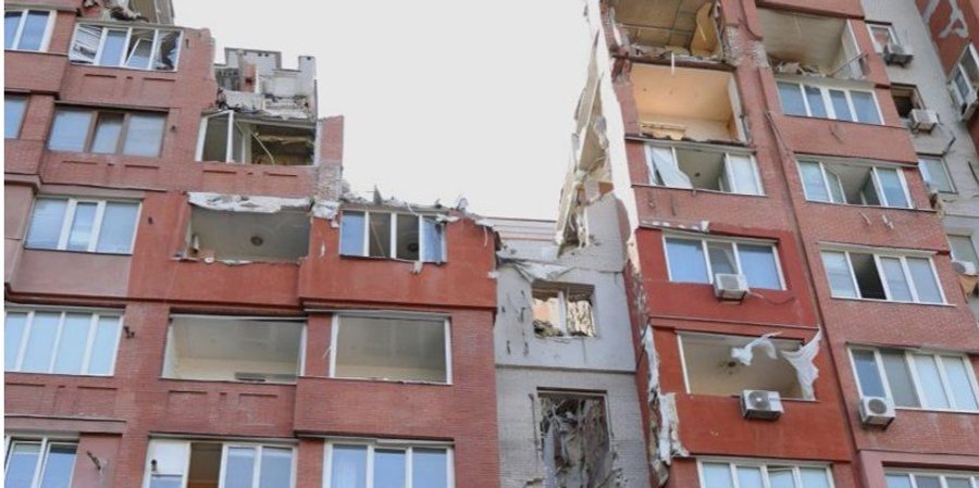 Debris cleared from Dnipro ninestory residential building after