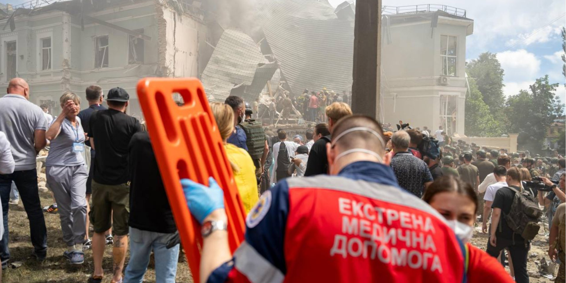 Attack on Okhmatdyt (Photo: t.me/mozofficial)