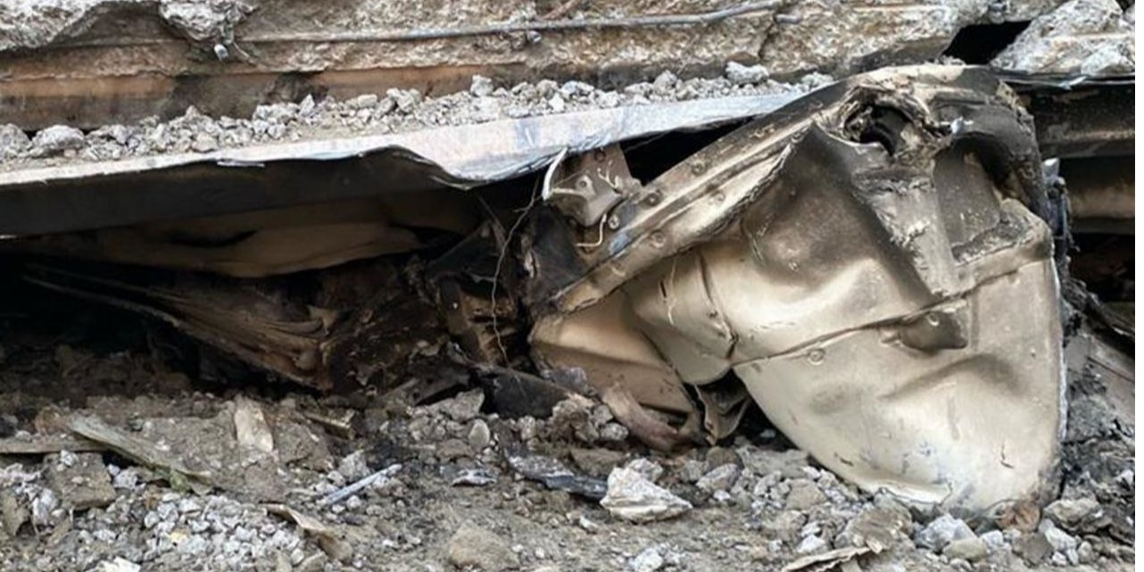 Part of the body of the Kh-101 missile used by the Russians to strike Okhmatdyt Children's Hospital (Photo: SBU)