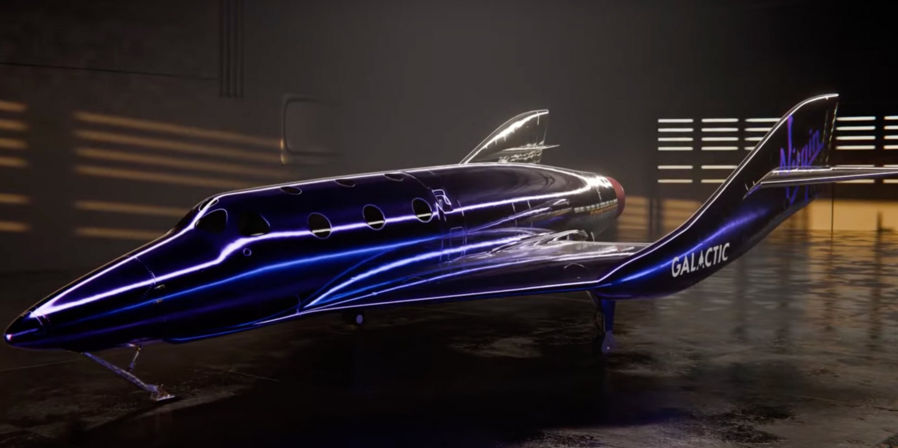 На цьому кадрі з відеоролика Virgin Galactic показано новий суборбітальний космічний літак класу Delta (Фото: Virgin Galactic)