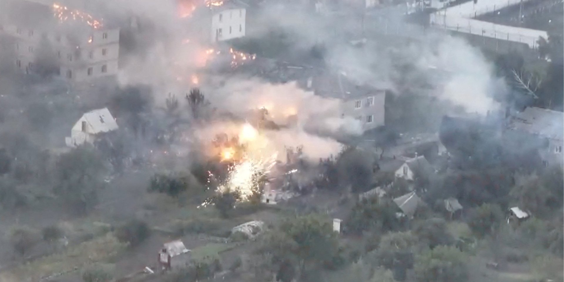 Fighting in Malaya Loknya in Kursk Oblast of the Russian Federation, a still from a video published on August 20, 2024. (Photo: 95th Air Assault Brigade/Handout via REUTERS)