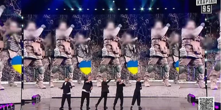 Кадр з виступу Квартал95 (Фото: @скріншот/УП. Життя)