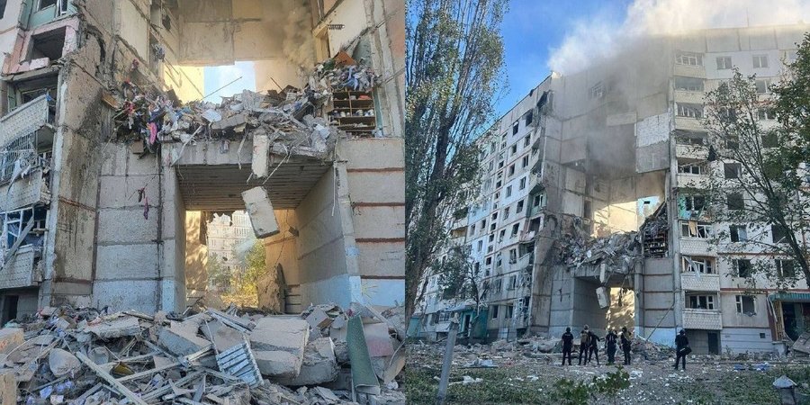 Удар КАБами по&nbsp;многоэтажкам в&nbsp;Харькове: в&nbsp;один из&nbsp;домов было прямое попадание, число погибших и&nbsp;раненых растет&nbsp;&mdash; онлайн