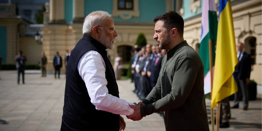 Narendra Modi and Volodymyr Zelenskyy (Photo: Ukrainian Presidential Press Service/Handout via REUTERS)