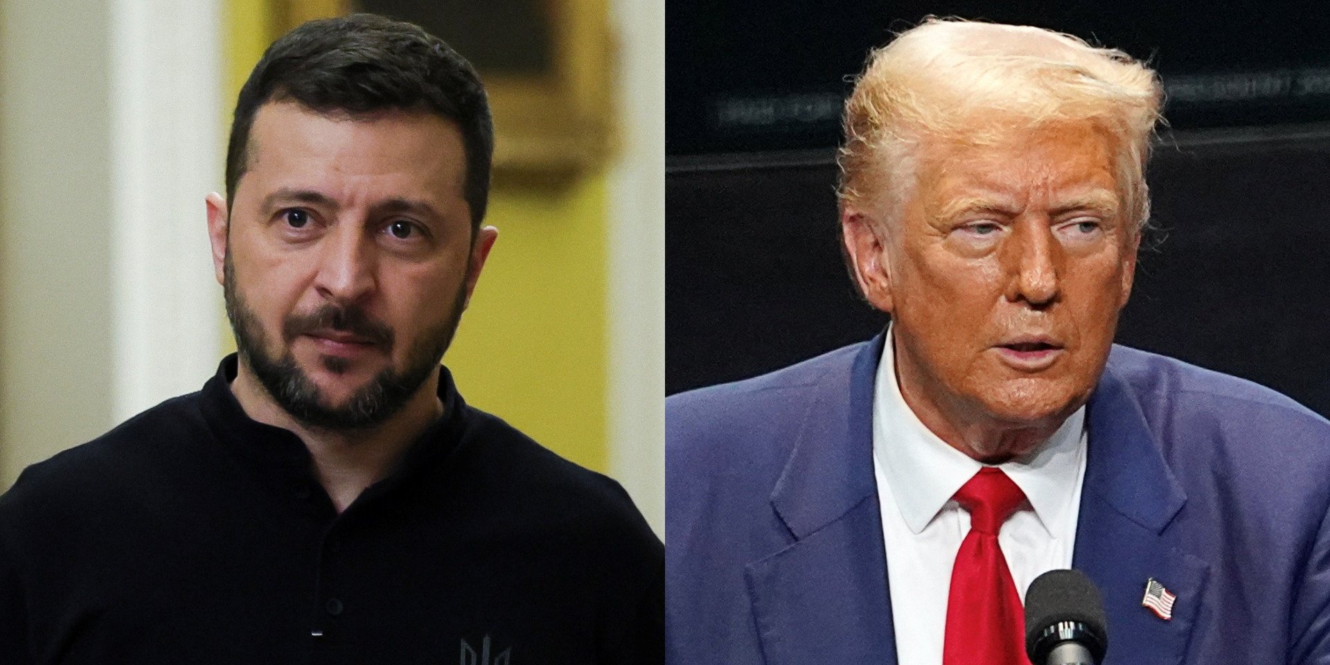 Президент України Володимир Зеленський і кандидат у&nbsp;президенти США Дональд Трамп (Фото: Колаж&nbsp;NV / REUTERS/Leah Millis/Megan Varner)