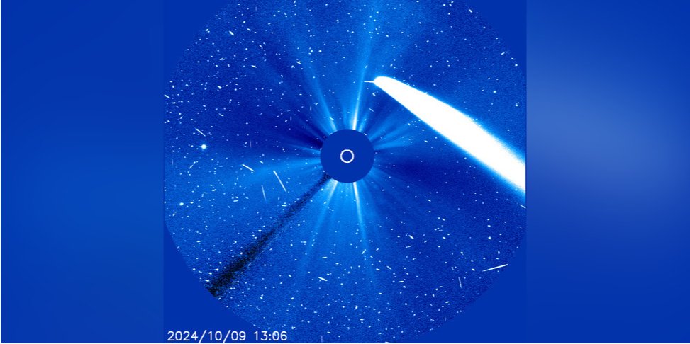 Комету C/2023 A3 (Tsuchinshan-ATLAS) вдалося зафіксувати на відео (Фото: NASA Sun & Space / X)