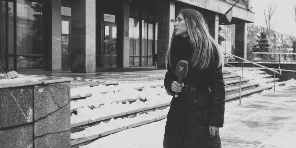 Виктория Рощина во время работы в Запорожской области (Фото: Наталья Гуменюк / Facebook)