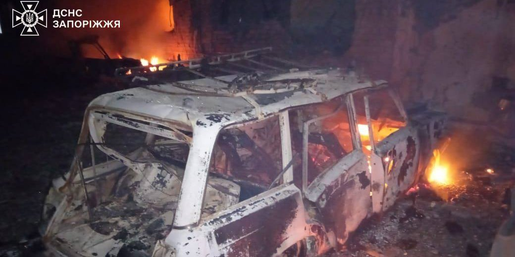 In Zaporizhzhya, as a result of a Russian airstrike, three people were injured (Photo: Zaporizhzhya State Emergency Service)