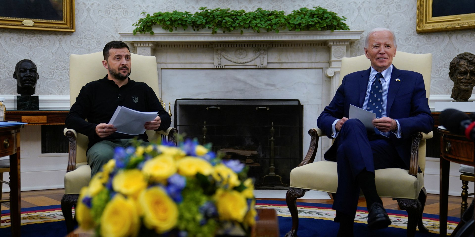 Volodymyr Zelenskyy and Joe Biden, Sept. 26 (Photo: REUTERS/Elizabeth Frantz)