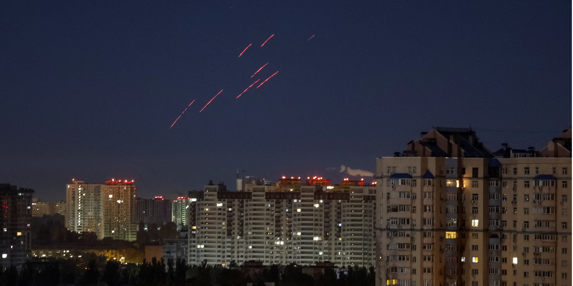 The air raid alert was issued three times in Kyiv due to drone attack (Photo: REUTERS/Gleb Garanich)