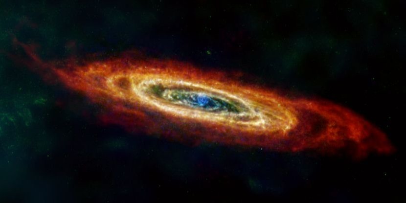 Галактика Андромеди (Фото: (ESA, NASA, NASA-JPL, Caltech, Christopher Clark/STScI, R. Braun/SKA, C. Nieten/MPIfRA Matt Smith/Cardiff Univ)