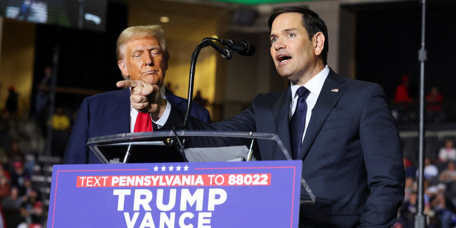 Donald Trump and Marco Rubio, the likely contender for U.S. Secretary of State (Photo: REUTERS/Brendan McDermid)