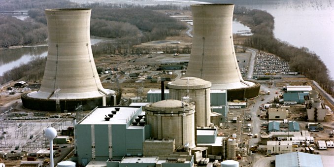 Электростанция Three Mile Island Alert, на которой в 1979 году произошло частичное расплавление реактора (Фото: United States Department of Energy)