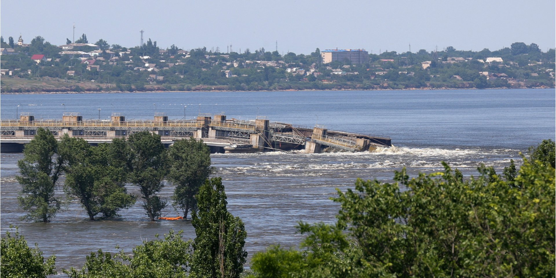 Kakhovka HPP dam, destroyed by Russia in June 2023