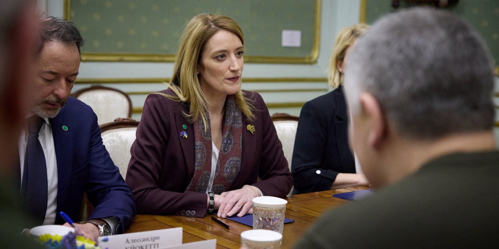 President of the European Parliament Roberta Metsola (Photo: Ukrainian Presidential Press Service/Handout via REUTERS)