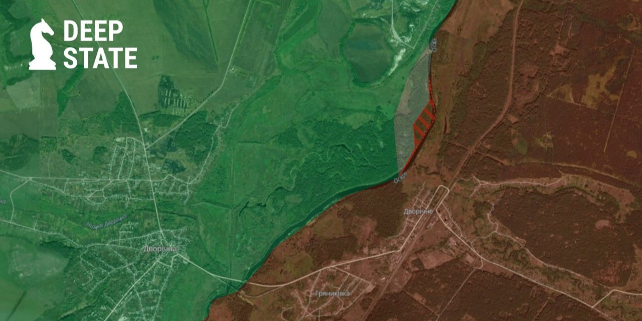 The Russian invaders crossed river Oskil, DeepState group reports (Photo: DeepState/Telegram)