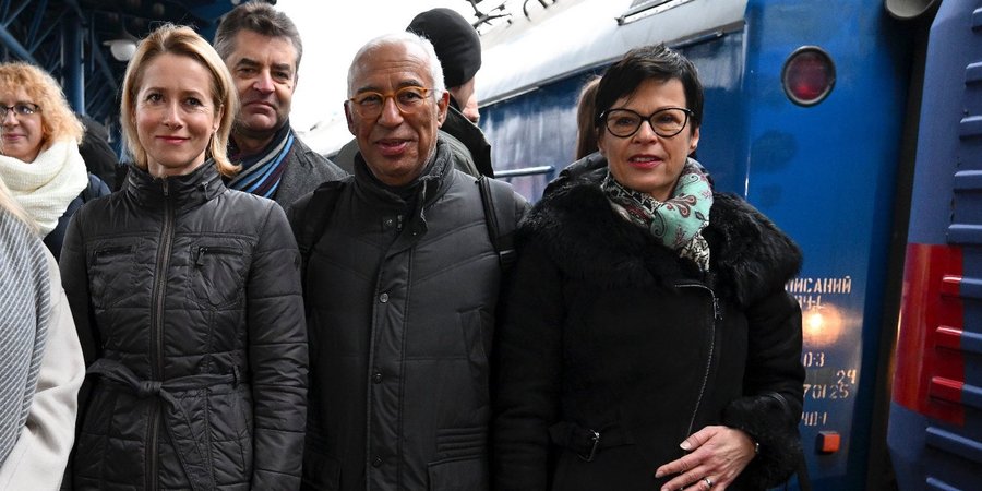 Кая Каллас, Антоніу Кошта та Марта Кос (Фото: António Costa / X)