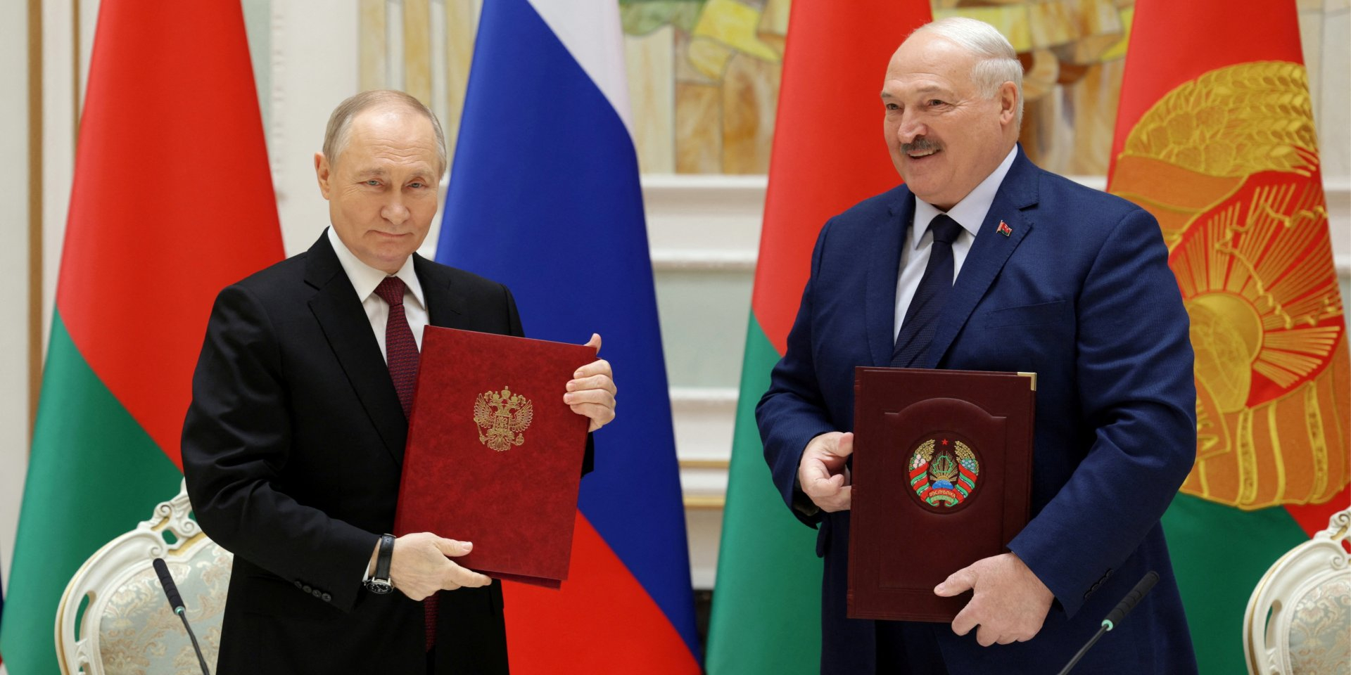 Russian dictator Vladimir Putin and Belarusian leader Alexander Lukashenko (Photo: Sputnik/Gavriil Grigorov/Pool via REUTERS)