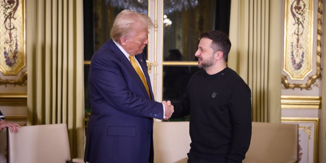 Donald Trump and Volodymyr Zelenskyy during a meeting in Paris, Dec. 7, 2024 (Photo: Office of the President of Ukraine)