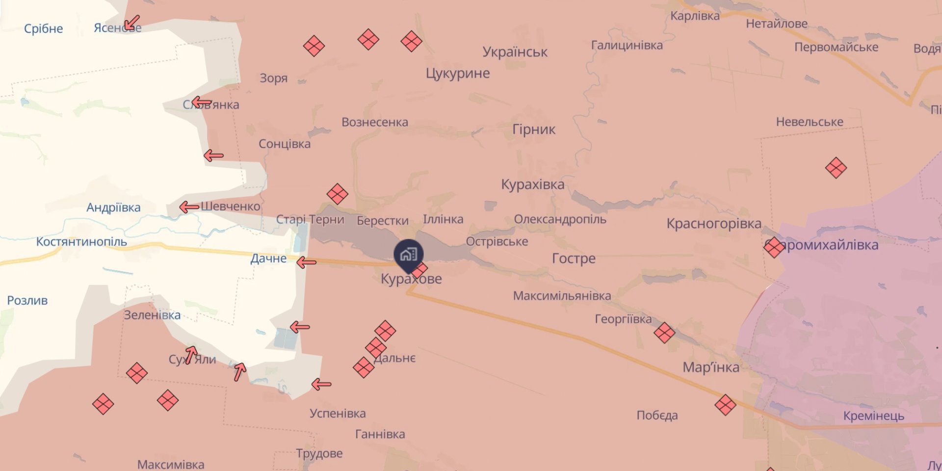 Russian troops seize Kurakhove (Photo: DeepState)