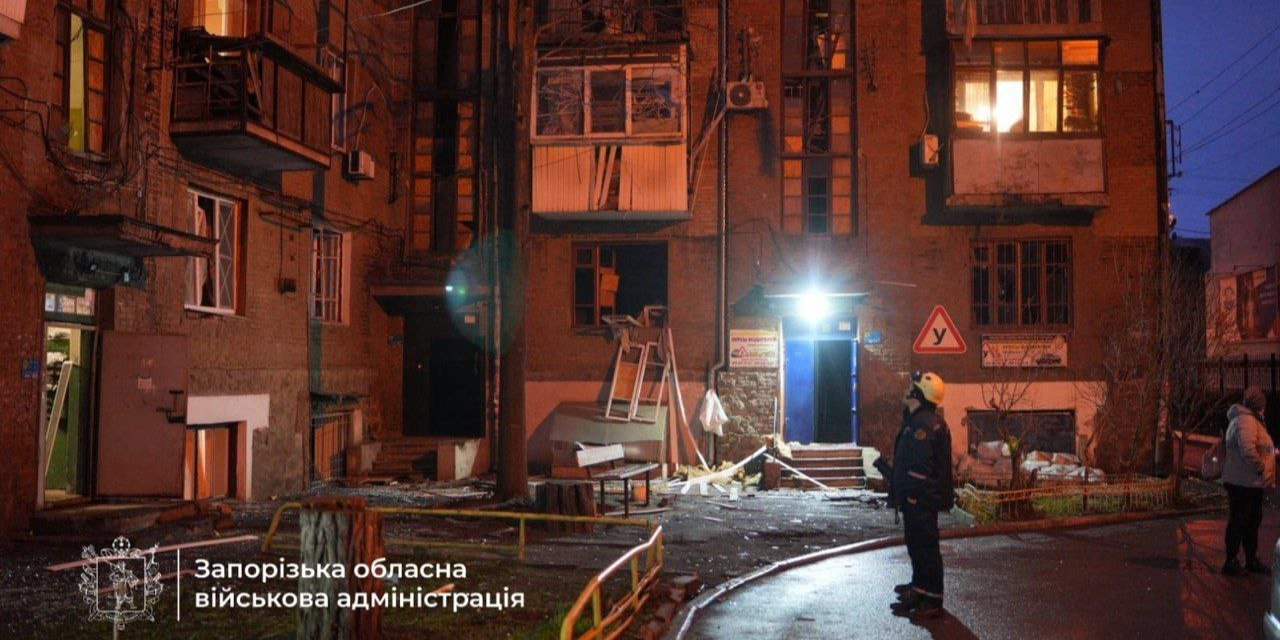 Consequences of the Russian strike on Zaporizhzhya on January 18 (Photo: Ivan Fedorov / Telegram)
