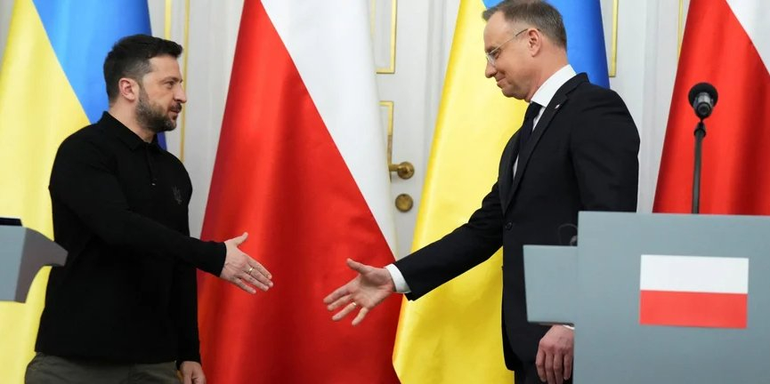Ukrainian President Volodymyr Zelenskyy and Polish President Andrzej Duda in Warsaw, Jan. 15, 2025. (Photo: REUTERS/Aleksandra Szmigiel)