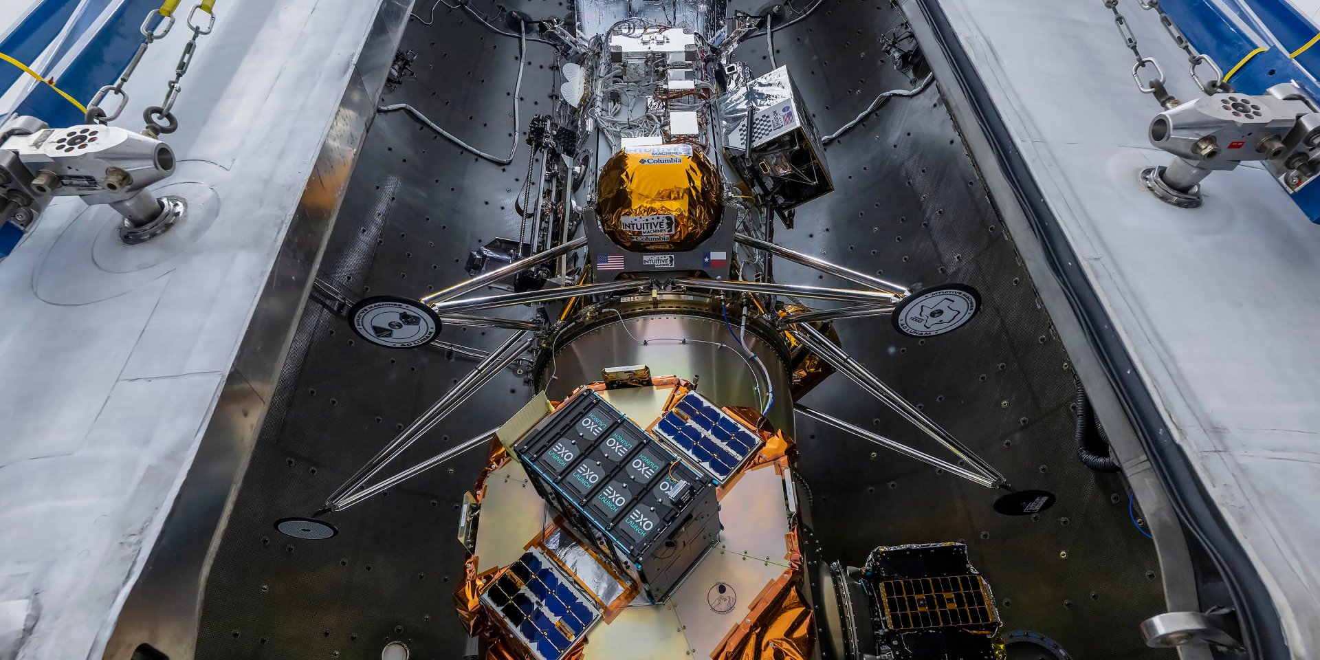 Athena, созданная компанией Intuitive Machines, отправит на Луну научные инструменты NASA (Фото: SpaceX)